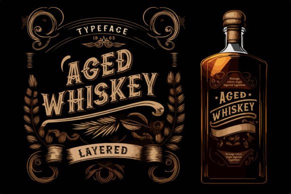Aged Whiskey: Vintage Typography for Modern Branding