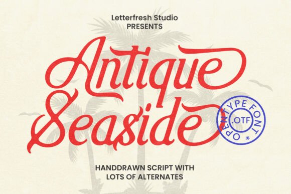 Antique Seaside: A Bold Vintage Font for Modern Design