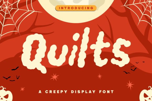Quilts: A Spooky Display Font for Creative Design
