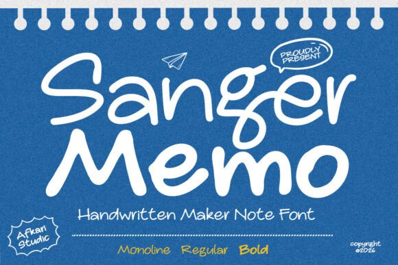 Sanger Memo: The Handwritten Font for Authentic Design