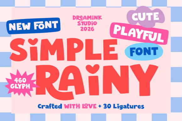 Simple Rainy: A Whimsical Font for Joyful Design